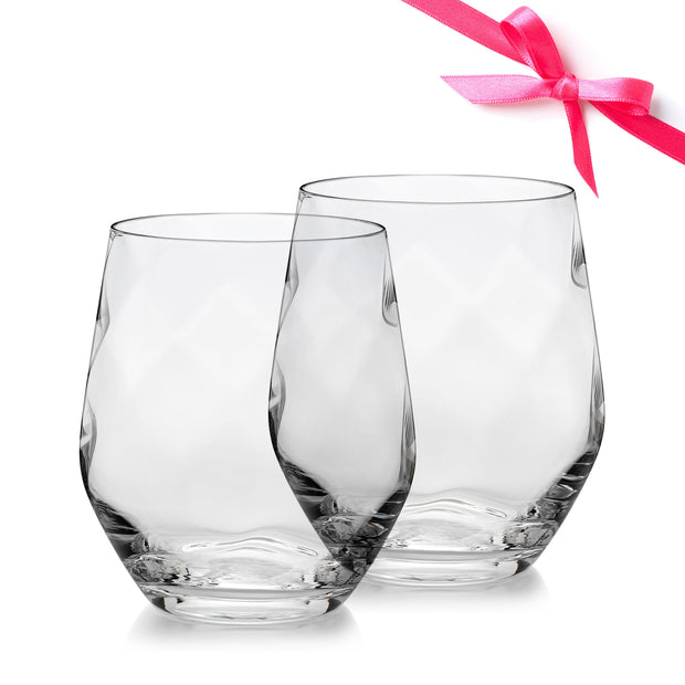 2 Signature Stemless Aerating Wine Glasses
